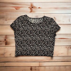 American Eagle Outfitters animal print crop top